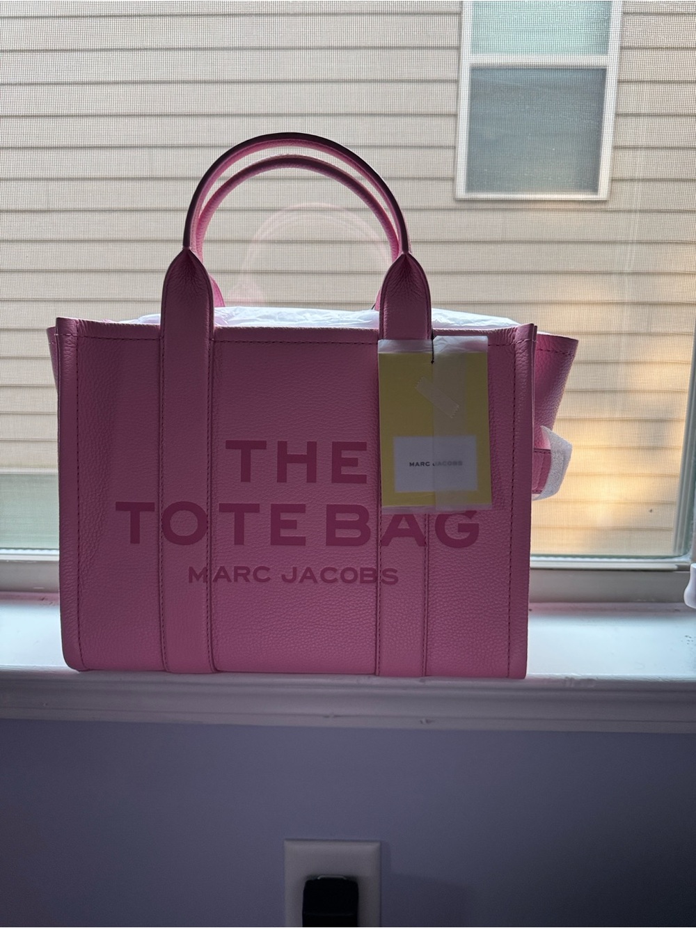 Marc Jacobs Pink Pebbled Leather The Tote Bag